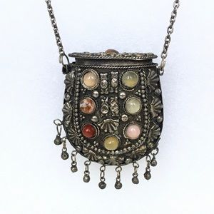 Coin Purse Semi-Precious Stones Vintage